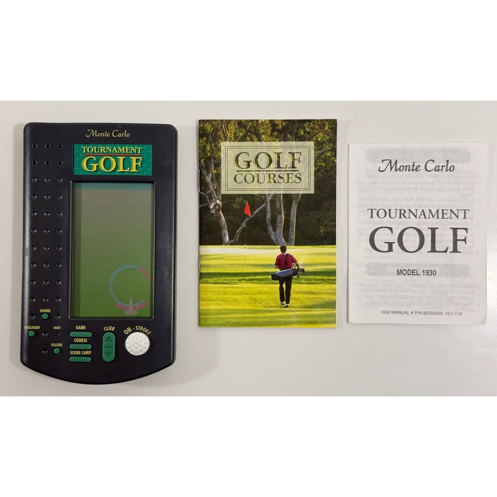 Monte Carlo Tournament Golf Handheld Game OS Black Model 1930 Retro LCD Vintage